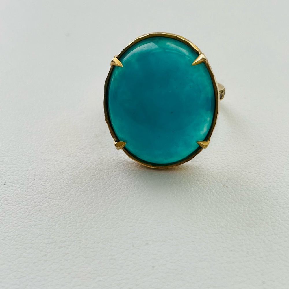 💍 Chrysocolla & 18K Ring